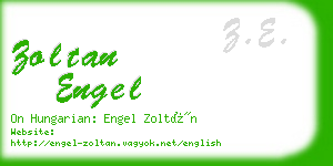 zoltan engel business card